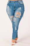Lovely Fit Distressed jeans - medium wash