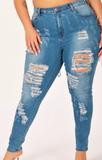 Lovely Fit Distressed jeans - medium wash